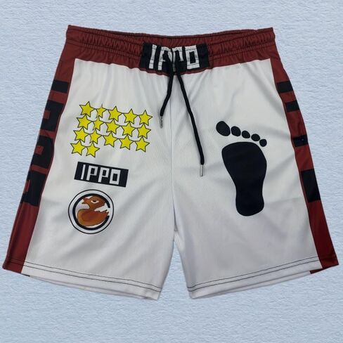Street Casual Men's Shorts, Anime Printed Trendy Shorts, Fitness and Sports Beach Shorts White in Saudi Arabia