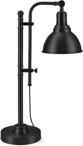 VONLUCE Rustic Desk Lamp Black Adjustable, Industrial Style Metal Task Lamp (25"-29"), Vintage Work Lamp, Farmhouse Reading Lamp in Aged Bronze Finish, ETL Certificate in Kuwait