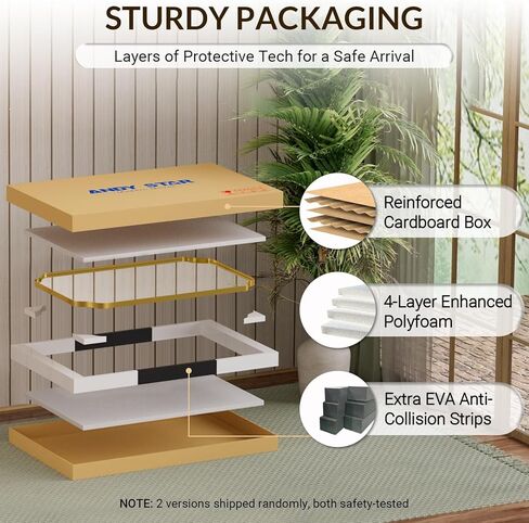 ANDY STAR Brushed Gold Arched Bathroom Mirror, 30x36 Arch Mantel Large Wall Mirror, Stainless Steel Framed, 1" Deep HD Rectangular Mirror for Over Sink, Fireplace Mantel, Entryway & Living Room in Kuwait