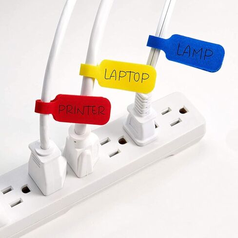 Large Cable Labels 24 Pack Multicolour Tags Colorful Organiser Stickers for Office Home Basement Desk Electronics Wire Sorting in Saudi Arabia