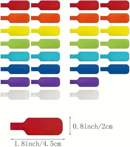 Large Cable Labels 24 Pack Multicolour Tags Colorful Organiser Stickers for Office Home Basement Desk Electronics Wire Sorting in Saudi Arabia
