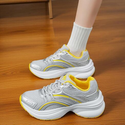 Women's Chunky Sneakers Fashion Platform Dad Shoes Lightweight Walking Athletic Trainers in Saudi Arabia