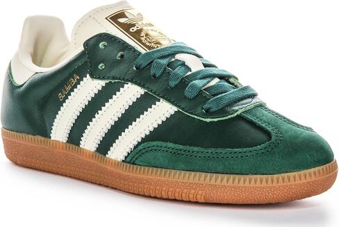 adidas Samba Og Women's 3-Stripes Retro Contrast 70S Trainers (Green, US 5) in Saudi Arabia