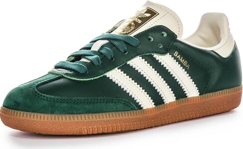 adidas Samba Og Women's 3-Stripes Retro Contrast 70S Trainers (Green, US 5) in Saudi Arabia