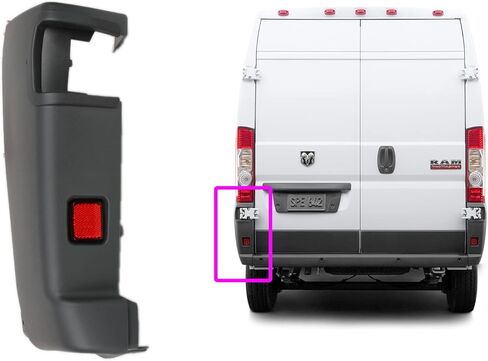 FIT Dodge RAM PROMASTER 2014-2018 Driver Left Rear Bumper Corner Cover Trim Gray in Saudi Arabia