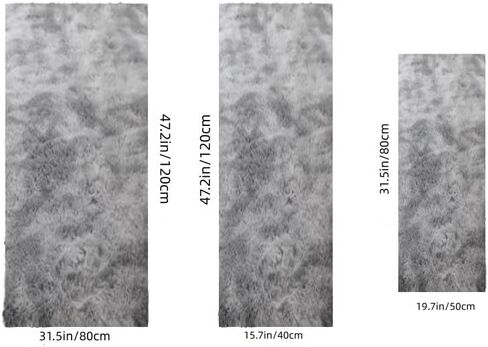Soft Plush Area Rugs, Non-Slip Fuzzy Shag Plush Soft Shaggy Bedside Rug, Tie-Dyed Living Room Carpet, Bedroom Living Room Rug,1pc, Room Decor,Tie Dye Gray,(19.7x31.5inches) in Saudi Arabia