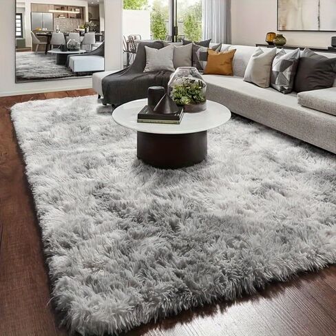 Soft Plush Area Rugs, Non-Slip Fuzzy Shag Plush Soft Shaggy Bedside Rug, Tie-Dyed Living Room Carpet, Bedroom Living Room Rug,1pc, Room Decor,Tie Dye Gray,(19.7x31.5inches) in Saudi Arabia