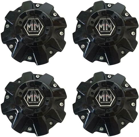 4 Pcs Black MM Mayhem Wheel Center Hub Cap #C108040B01 8040 81222090F-1 806801-1CAP C108040B01 (Glossy Black) in Saudi Arabia