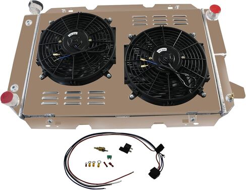 4 Row Radiator Shroud Fan Relay For 1985-97 1992 Ford F150 F250 F350 F Super Duty 5.0L 5.8L 7.5L Bronco V8 Full Aluminum Radiators 1988 1989 1990 1991 1992 1993 1994 1995 1996 in Saudi Arabia