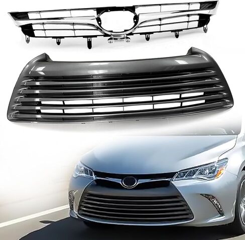 Front Bumper Upper & Lower Grille Assembly Fit For 2015 2016 2017 Toyota Camry LE/XLE/Hybrid LE/Hybrid XLE Front Grille Replace for 5311206260, 5310106441 in Saudi Arabia
