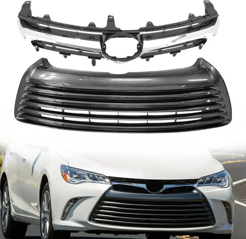 Front Bumper Upper & Lower Grille Assembly Fit For 2015 2016 2017 Toyota Camry LE/XLE/Hybrid LE/Hybrid XLE Front Grille Replace for 5311206260, 5310106441 in Saudi Arabia