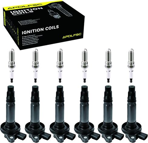 UF553 Ignition Coil and Spark Plugs for 3.5 3.7 V6 Ford Edge Explorer F-150 Taurus Mustang Lincoln MKX MKZ Mercury Sable 2007 2008 2009 2010 2011 2012 2013 2014 2015 2016 in Saudi Arabia