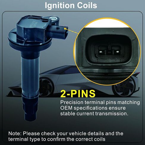 UF553 Ignition Coil and Spark Plugs for 3.5 3.7 V6 Ford Edge Explorer F-150 Taurus Mustang Lincoln MKX MKZ Mercury Sable 2007 2008 2009 2010 2011 2012 2013 2014 2015 2016 in Saudi Arabia
