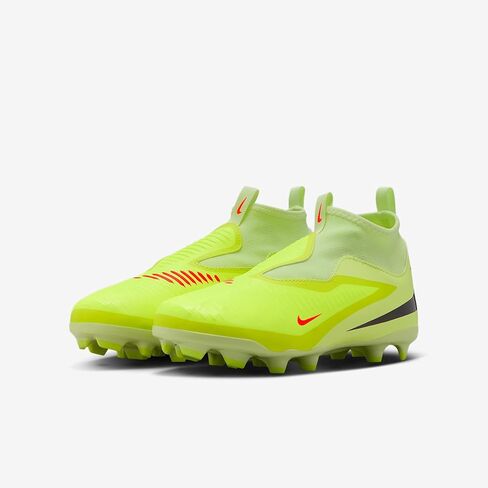Nike Jr. Phantom 6 High Academy Big Kids' Multi-Ground Soccer Cleats (Hyper Crimson/Limelight/Black) in Saudi Arabia