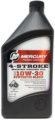 92-8M0142141; W10W30 4-Stroke Synthetic Blend Quart mp Made by Mercury - Mercruiser in Kuwait