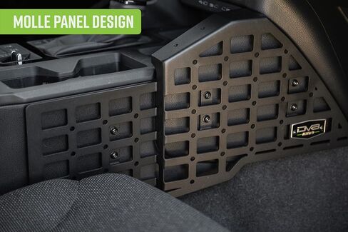 DV8 Offroad Center Console Molle Panels for 2024 Toyota Land Cruiser | Molle Panel Design | Multiple Mounting Solutions | M5 Pem Nuts for Digital Device Mounts | Black Powder Coated Finish | Steel in Saudi Arabia