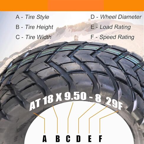 ATV Tires/UTV Tires, 18X9.50-8 ATV Tire(240/50-8) TL, 4PR ATV UTV All-Condition Tires Set 2,Trail Mud Sand Off-Road Sport Tires in Saudi Arabia
