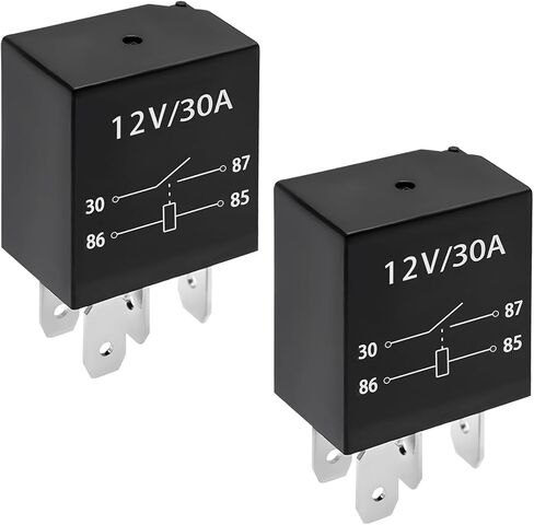 قطعتان من مرحل بدء التشغيل 30 أمبير، 4 دبابيس 12 فولت مقاومة للمياه، بداية ترحيل قياسية للسيارات، استبدال مرحل عالي التحمل متعدد الأغراض لشاحنة SUV سيدان، ملحقات السيارة in Kuwait
