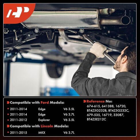 A-Premium Exhaust Manifold Catalytic Converter with Gasket Kit Direct-Fit Compatible with Ford Explorer 2011-2012, Edge 2011-2014 & Lincoln MKX 2011-2015, 3.5L 3.7L, E.P.A. Compliant in Saudi Arabia