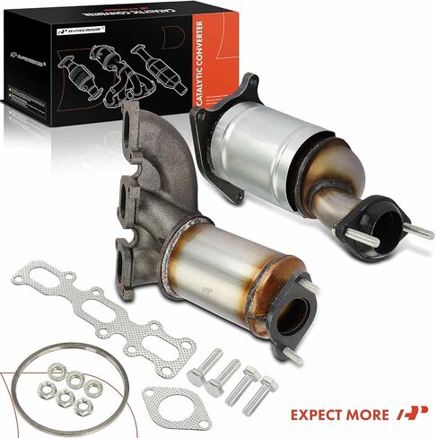 A-Premium Exhaust Manifold Catalytic Converter with Gasket Kit Direct-Fit Compatible with Ford Explorer 2011-2012, Edge 2011-2014 & Lincoln MKX 2011-2015, 3.5L 3.7L, E.P.A. Compliant in Saudi Arabia