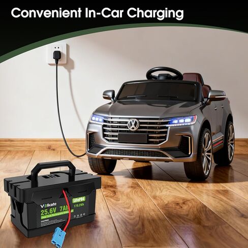 24V 7Ah 20Hr Rechargeable LiFePO4 Battery, 24 Volt Lithium Iron Phosphate Replacement Battery for 12FM7, Compatible with Dynacraft Joywhale Huffy Torex Realtree Ride On Cars Toys in Kuwait