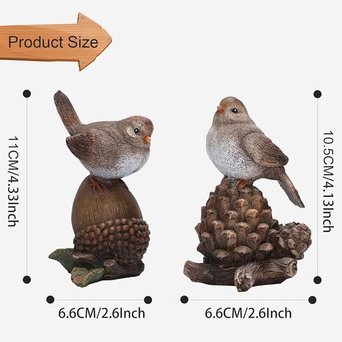 تماثيل الطيور Artpaul لديكور المنزل، تمثال طيور مصنوع يدويًا على الرف والطاولة، هدية لمحبي الأم والطيور in Kuwait
