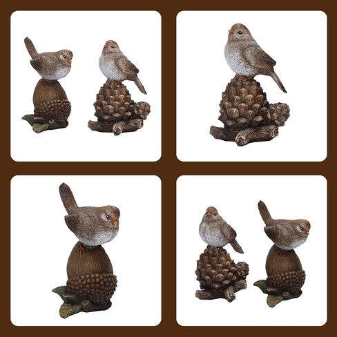 تماثيل الطيور Artpaul لديكور المنزل، تمثال طيور مصنوع يدويًا على الرف والطاولة، هدية لمحبي الأم والطيور in Kuwait