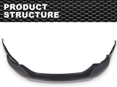 Rear Bumper Cover Compatible with Toyota Corolla Sedan 4-Door 2014-2019, 11731135 5215902650 5215903901 615343611075 TO1100309, Primed Black in Saudi Arabia