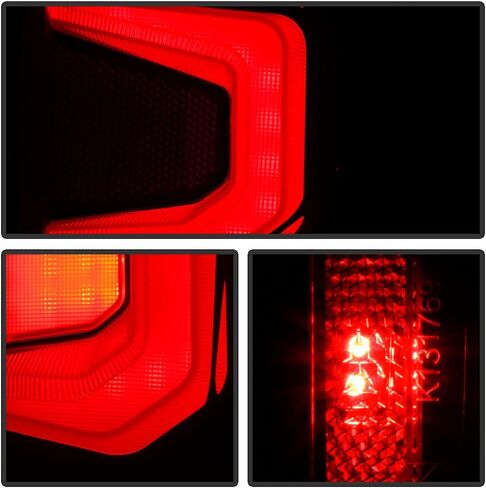 ACANII - For [Incandescent Model] 2019-2023 Chevy Silverado 1500 Black Smoked LED Tube Tail Lights Lamps Pair Left+Right in Saudi Arabia