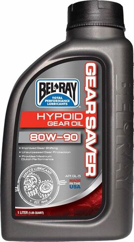 Bel-Ray Hypoid Gear Oil 80W-90, 1 Liter, Synthetic, 33.81 Fl Oz, 12C, for Heavily Loaded Transmissions, Final Drive Units, Shaft Driven Machines in Saudi Arabia