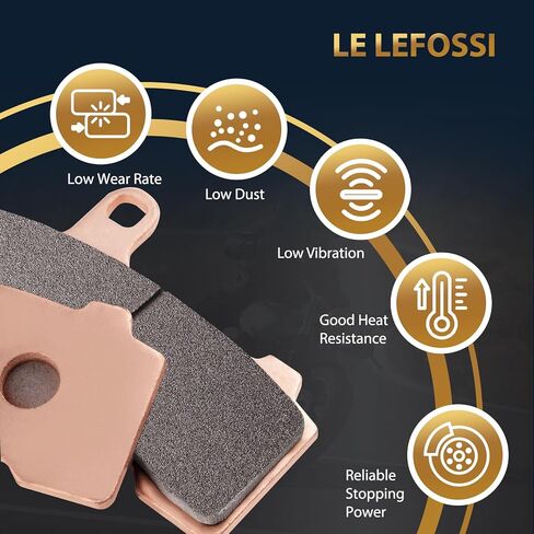 High-Performance Front Rear Sintered Brake Pads Compatible with Indian 2020-2023 Challenger 1800 Dark Horse Limited Elite Pursuit Limited, Long-Lasting, Heat Resistance FA630F FA630F FA196R in Saudi Arabia