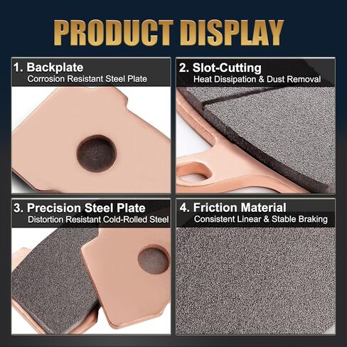 High-Performance Front Rear Sintered Brake Pads Compatible with Indian 2020-2023 Challenger 1800 Dark Horse Limited Elite Pursuit Limited, Long-Lasting, Heat Resistance FA630F FA630F FA196R in Saudi Arabia