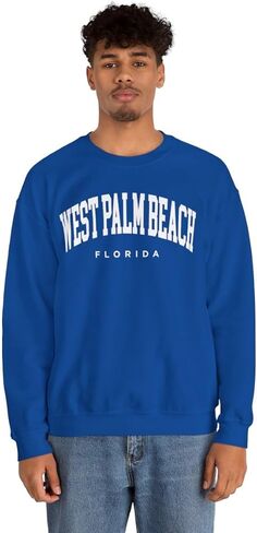 West Palm Beach Florida Adult Unisex Crewneck Sweatshirt in Saudi Arabia