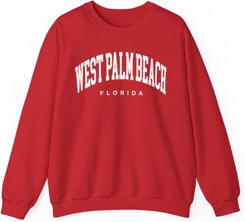 West Palm Beach Florida Adult Unisex Crewneck Sweatshirt in Saudi Arabia