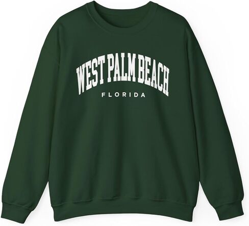 West Palm Beach Florida Adult Unisex Crewneck Sweatshirt in Saudi Arabia