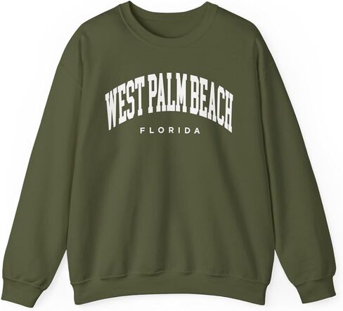 West Palm Beach Florida Adult Unisex Crewneck Sweatshirt in Saudi Arabia
