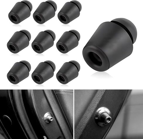 10 PCS Universal Car Door Bumper Guards, Rubber Door Shock Absorbers, Black in Saudi Arabia