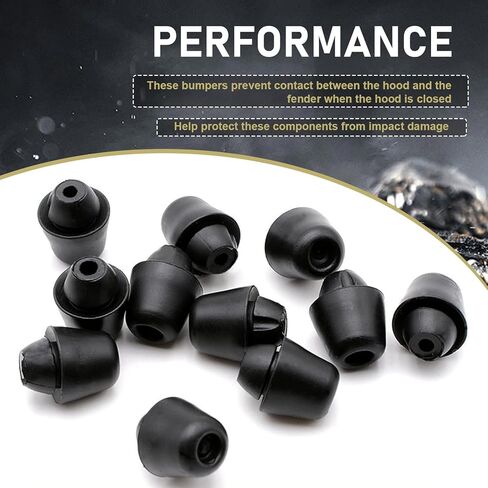 10 PCS Universal Car Door Bumper Guards, Rubber Door Shock Absorbers, Black in Saudi Arabia