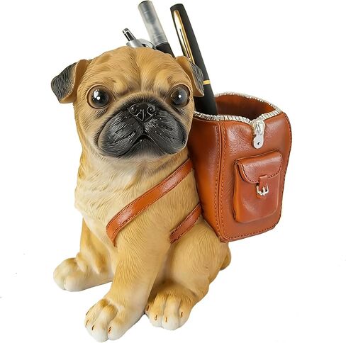 Funny Dog Pen Holder, Pencil Holder for Desk, Pug Gifts for Women Men, Cute Desk Pen Organizer for Home Office School Decoration in Saudi Arabia
