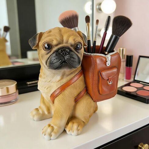 Funny Dog Pen Holder, Pencil Holder for Desk, Pug Gifts for Women Men, Cute Desk Pen Organizer for Home Office School Decoration in Saudi Arabia