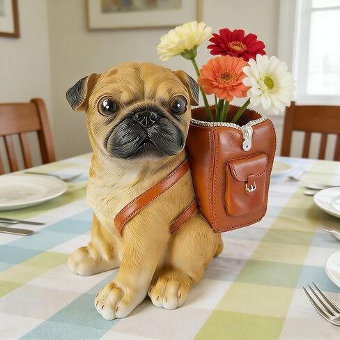 Funny Dog Pen Holder, Pencil Holder for Desk, Pug Gifts for Women Men, Cute Desk Pen Organizer for Home Office School Decoration in Saudi Arabia