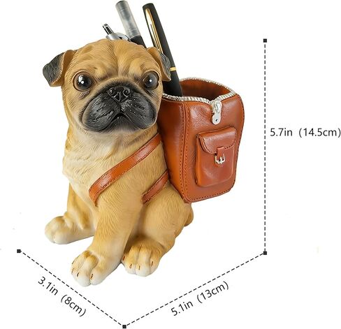 Funny Dog Pen Holder, Pencil Holder for Desk, Pug Gifts for Women Men, Cute Desk Pen Organizer for Home Office School Decoration in Saudi Arabia