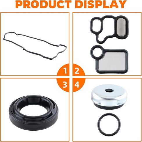 Valve Cover Gasket Set Compatible with Acura CSX 2006-2011 RDX 2007-2012 RSX 2002-2006 Compatible with Honda Accord 2003-2007 CRV 2002-2009 Civic 2002-2011 Replace VS50614R in Saudi Arabia