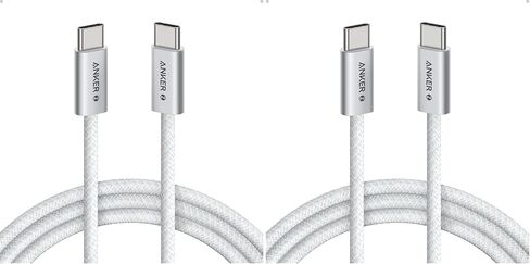 كابل Anker Zolo USB C إلى USB C، كابل شحن سريع من النوع C مجدول وخالي من الأوساخ، موصل نحيف، لسلسلة iPhone 16، MacBook (240W) (أسود، 6 أقدام) in Kuwait