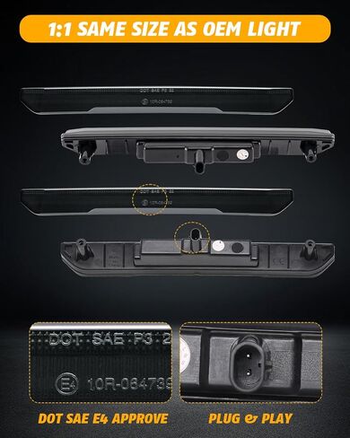 4-Piece Smoked Lens Dynamic Glow LED Side Marker Lights Kit for GMC Sierra 2500HD/3500HD 2020-2025 | Front & Rear Side Marker Lamp Assembly Replacement (Amber Light, Smoked Lens Style) in Kuwait