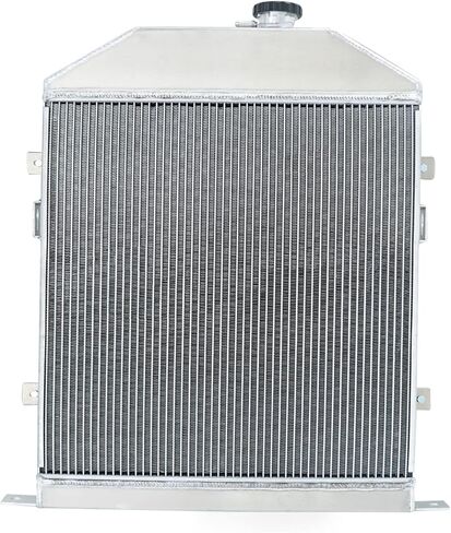 4 Row Aluminum Radiator for 1942-1948 Ford Deluxe Coupe Super Chevy V8 Engine Radiador 1943 1944 1945 1946 1947 42 43 44 45 46 47 48 Downflow Radiators Shroud 1x16" Fans Thermostat Relay Kit in Saudi Arabia