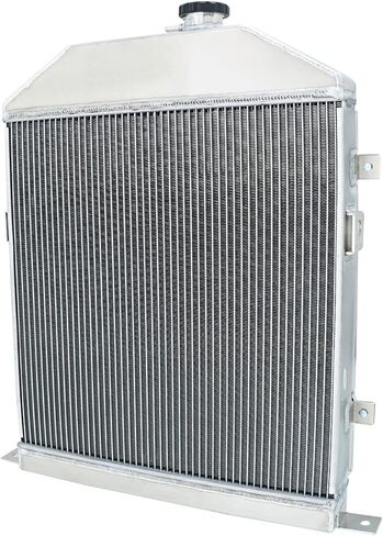 4 Row Aluminum Radiator for 1942-1948 Ford Deluxe Coupe Super Chevy V8 Engine Radiador 1943 1944 1945 1946 1947 42 43 44 45 46 47 48 Downflow Radiators Shroud 1x16" Fans Thermostat Relay Kit in Saudi Arabia