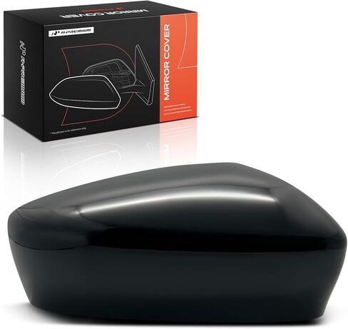 A-Premium Passenger Side Rearview Mirror Cover Cap - Compatible with Mazda 3 2014 2015 2016 2017 2018 Sedan - Smooth Black, Built in Japan in Saudi Arabia