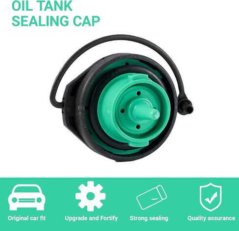 Car Fuel Tank Cap, Fuel Filler Cap Replacement Parts 5C0201550T 5Q0201550L, 2.44" Tight Fitting Sealing Leak-Proof Protector, Compatible with Volkswagen Audi in Kuwait