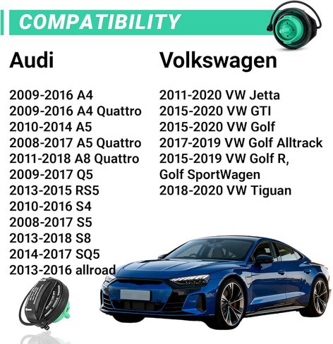 Car Fuel Tank Cap, Fuel Filler Cap Replacement Parts 5C0201550T 5Q0201550L, 2.44" Tight Fitting Sealing Leak-Proof Protector, Compatible with Volkswagen Audi in Kuwait